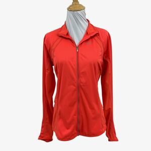 Nike Jacket Women M Medium Coral Fit Dry Full Zip Raglan Sleeve Lightweight Top